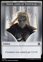 Emblem - Sorin, Lord of Innistrad // Vampire (0004) Double-Sided Token [The Lost Caverns of Ixalan Commander Tokens]