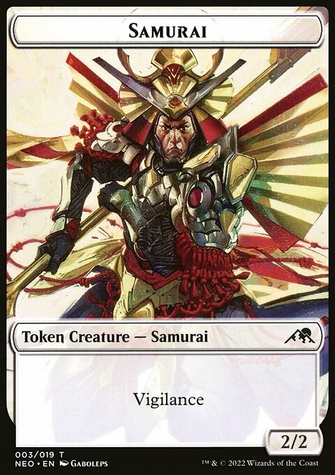 Samurai // Rat Rogue Double-Sided Token [Kamigawa: Neon Dynasty Tokens]