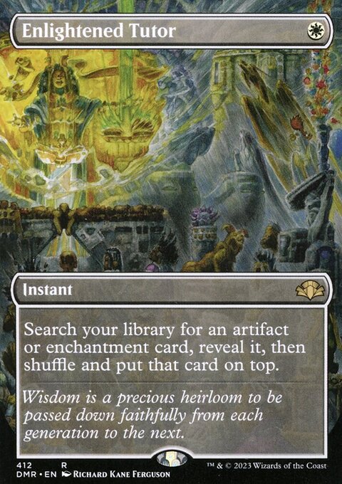 Enlightened Tutor (Borderless Alternate Art) [Dominaria Remastered]
