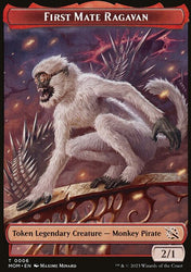 First Mate Ragavan // Spirit (13) Double-Sided Token [March of the Machine Tokens]