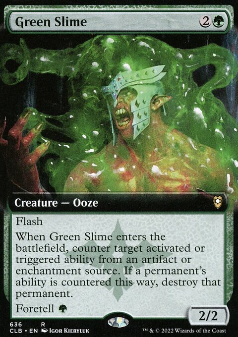 Green Slime (Extended Art) [Commander Legends: Battle for Baldur's Gate]