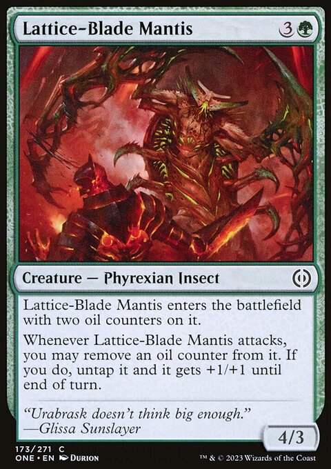 Lattice-Blade Mantis [Phyrexia: All Will Be One]