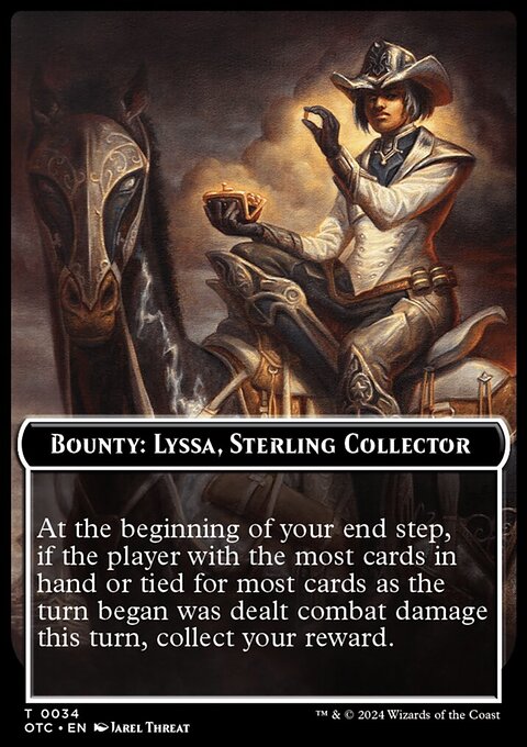Bounty: Lyssa, Sterling Collector // Bounty Rules Double-Sided Token [Outlaws of Thunder Junction Commander Tokens]