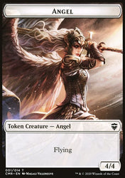 Angel // Horror Double-Sided Token [Commander Legends Tokens]