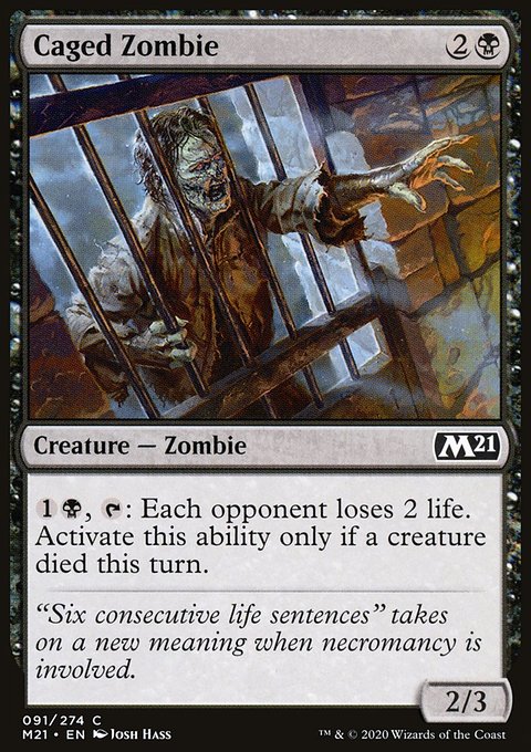 Caged Zombie [Core Set 2021]