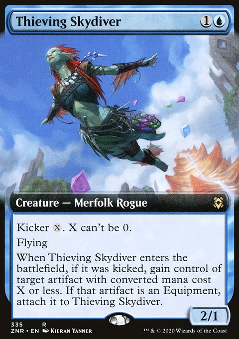 Thieving Skydiver (Extended Art) [Zendikar Rising]