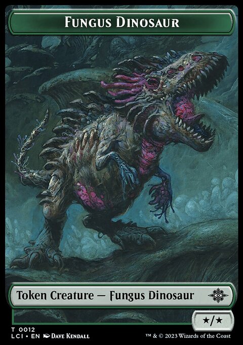 Fungus Dinosaur // Spirit Double-Sided Token [The Lost Caverns of Ixalan Tokens]