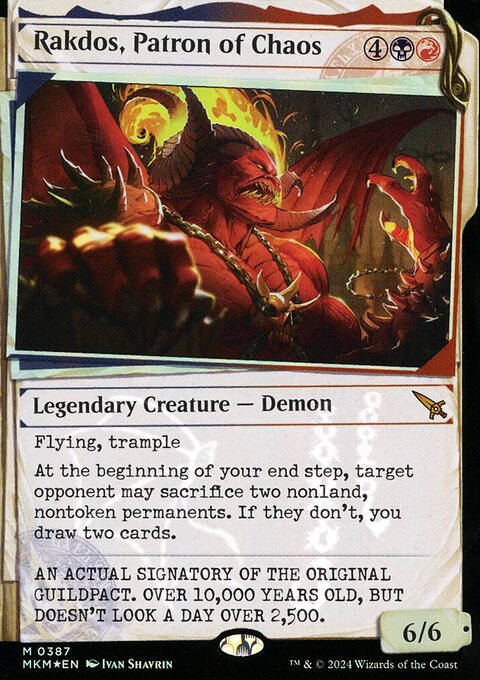 Rakdos, Patron of Chaos (Showcase) (Invisible Ink) [Murders at Karlov Manor]