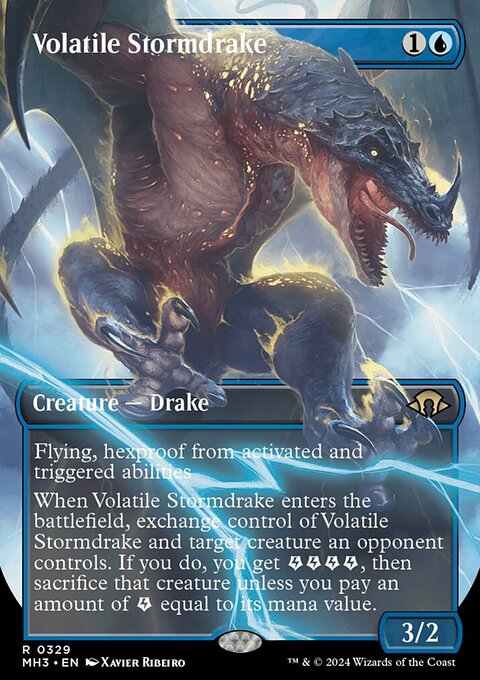 Volatile Stormdrake (Borderless) [Modern Horizons 3]