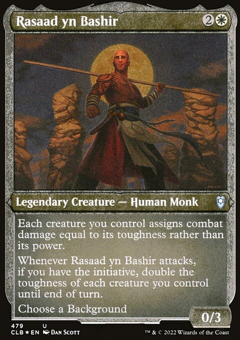 Rasaad yn Bashir (Foil Etched) [Commander Legends: Battle for Baldur's Gate]