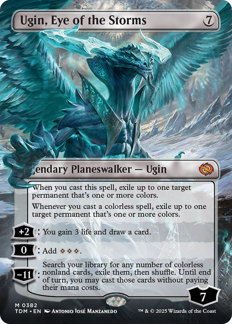 Ugin, Eye of the Storms (Borderless) [Tarkir: Dragonstorm]