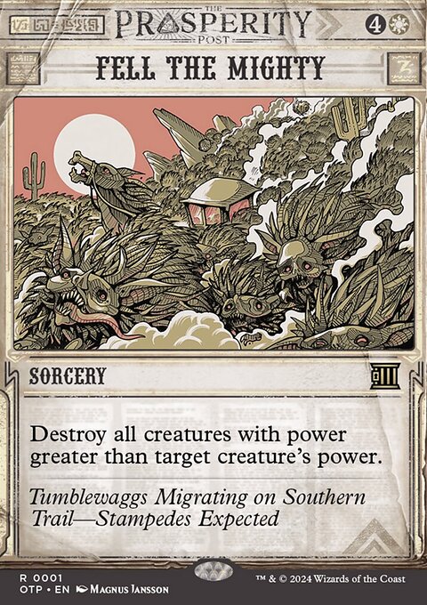 Fell the Mighty [Outlaws of Thunder Junction: Breaking News]