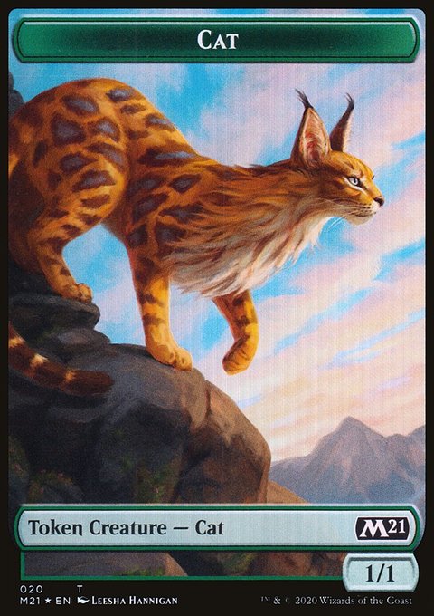 Cat (020) // Dog Double-Sided Token [Core Set 2021 Tokens]
