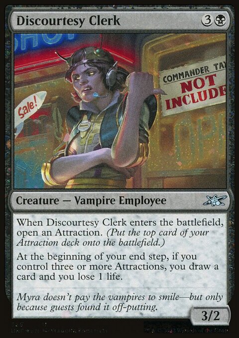 Discourtesy Clerk (Galaxy Foil) [Unfinity]