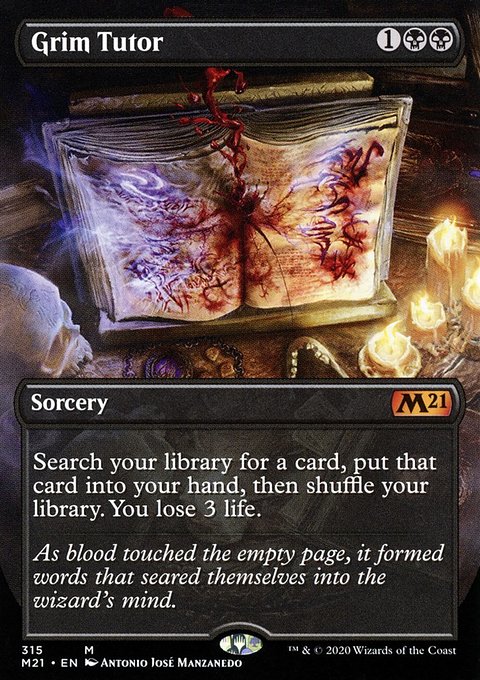 Grim Tutor (Borderless Alternate Art) [Core Set 2021]