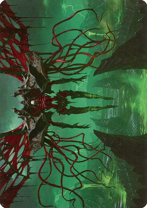 Archfiend of the Dross Art Card (Gold-Stamped Signature) [Phyrexia: All Will Be One Art Series]