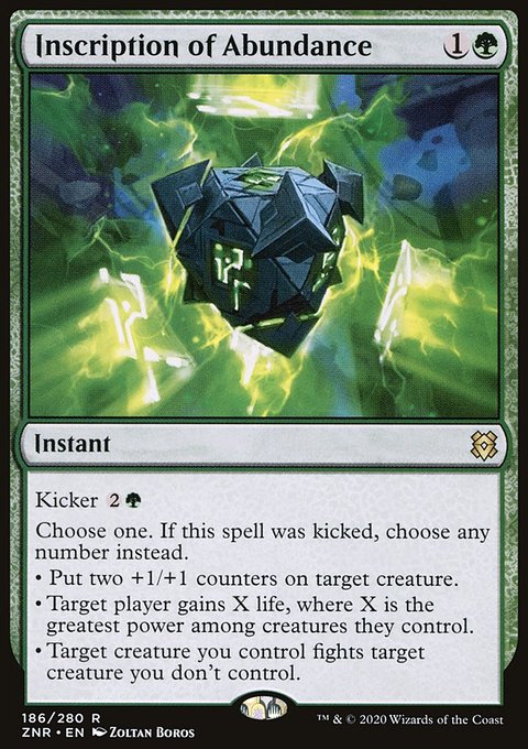 Inscription of Abundance [Zendikar Rising]