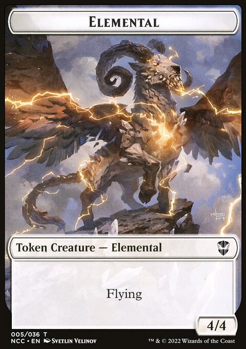 Clue // Elemental (005) Double-Sided Token [Streets of New Capenna Commander Tokens]