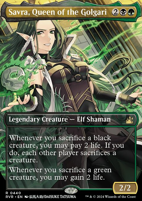 Savra, Queen of the Golgari (Anime Borderless) [Ravnica Remastered]