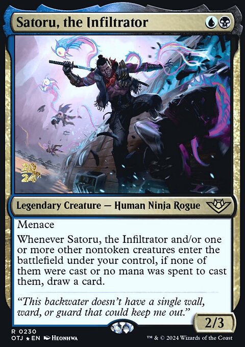 Satoru, the Infiltrator [Outlaws of Thunder Junction Prerelease Promos]