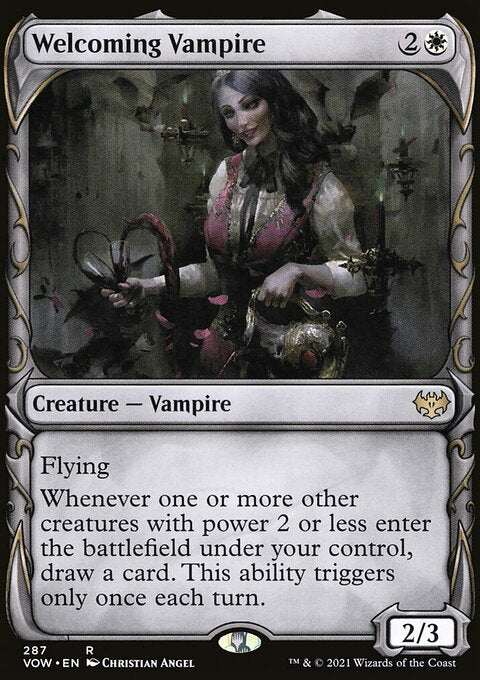 Welcoming Vampire (Showcase Fang Frame) [Innistrad: Crimson Vow]