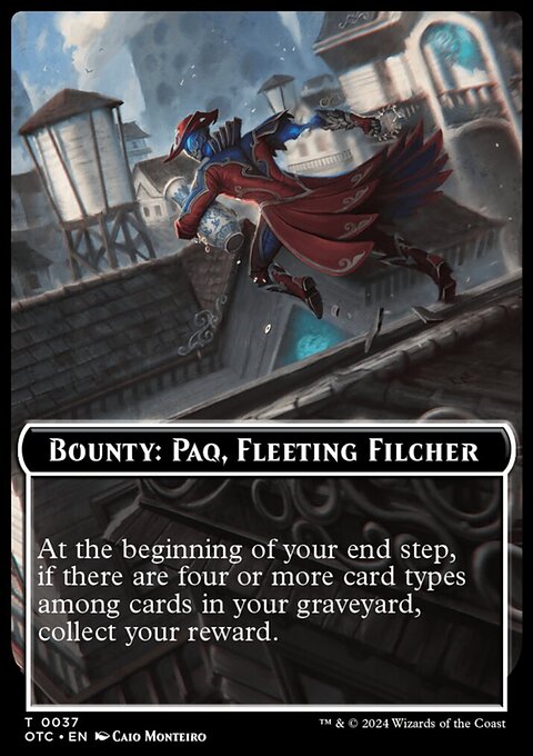 Bounty: Paq, Fleeting Filcher // Bounty Rules Double-Sided Token [Outlaws of Thunder Junction Commander Tokens]