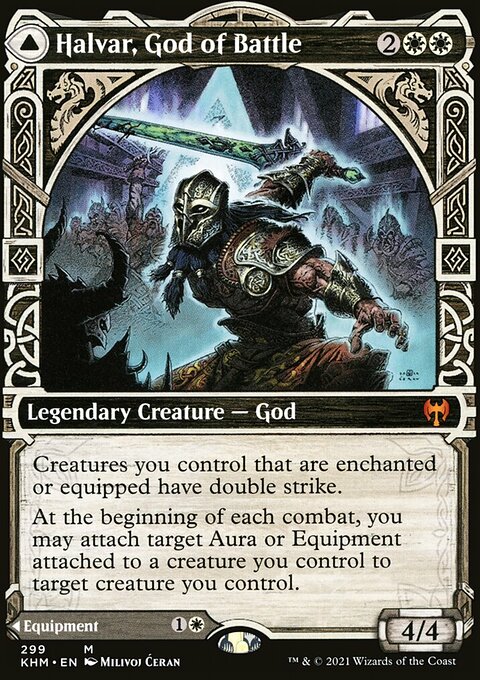Halvar, God of Battle // Sword of the Realms (Showcase) [Kaldheim]