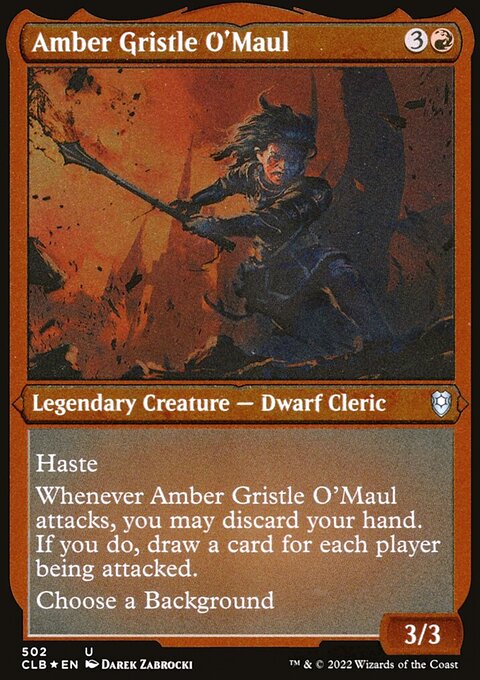Amber Gristle O'Maul (Foil Etched) [Commander Legends: Battle for Baldur's Gate]