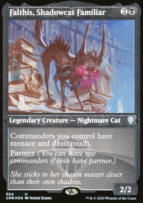 Falthis, Shadowcat Familiar (Etched) [Commander Legends]
