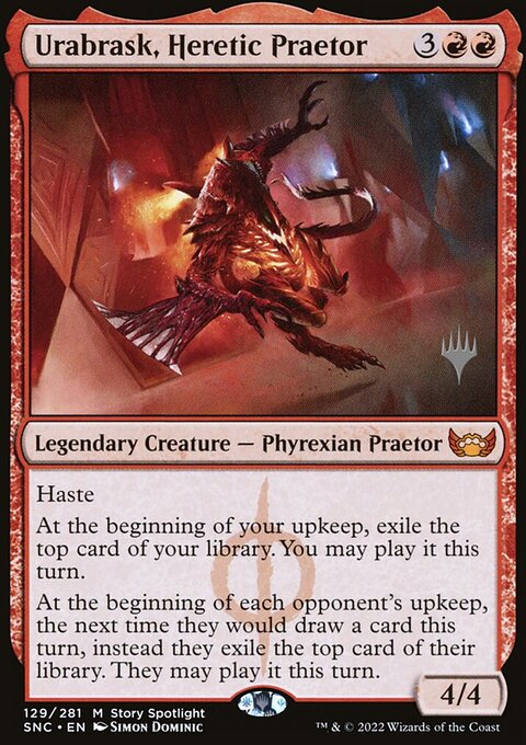 Urabrask, Heretic Praetor (Promo Pack) [Streets of New Capenna Promos]