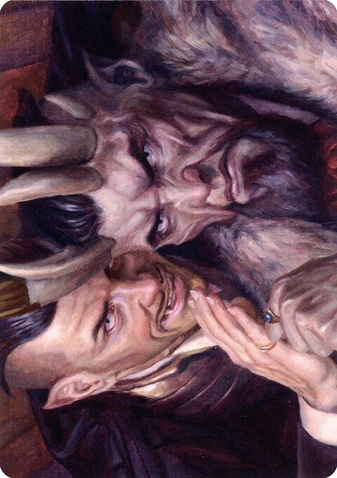 A Little Chat Art Card (Gold-Stamped Signature) [Streets of New Capenna Art Series]