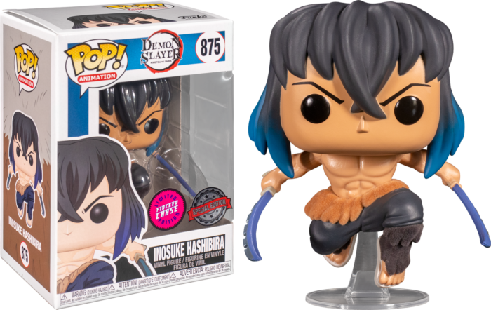 Inosuke Hashibira (Chase Flocked) #875 Demon Slayer Pop! Vinyl  PRE-OWNED