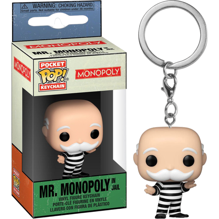 Monopoly - Mr. Monopoly in Jail Pocket Pop! Keychain