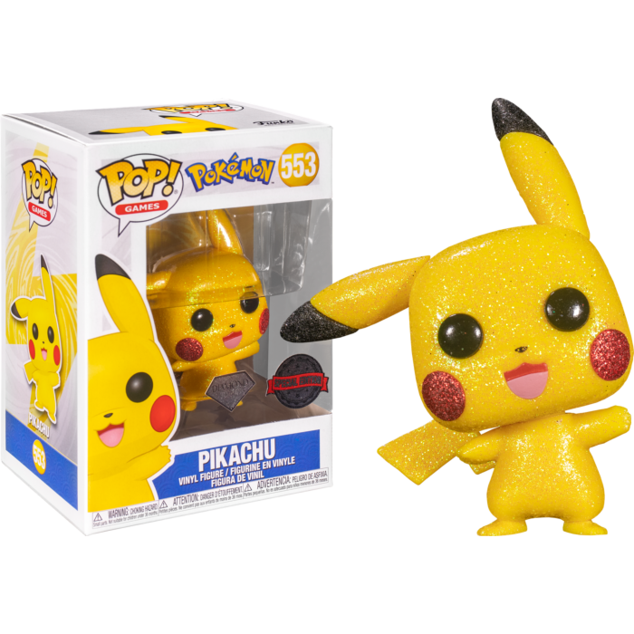 Pikachu Waving (Diamond Glitter) #553 Pokemon Pop! Vinyl