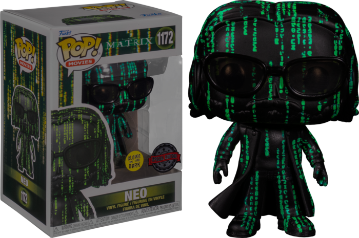 The Matrix Resurrections – Neo in Matrix Glow in the Dark Pop! Vinyl Figure