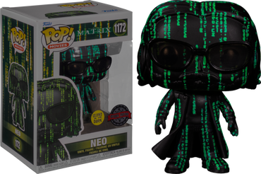 The Matrix Resurrections – Neo in Matrix Glow in the Dark Pop! Vinyl Figure