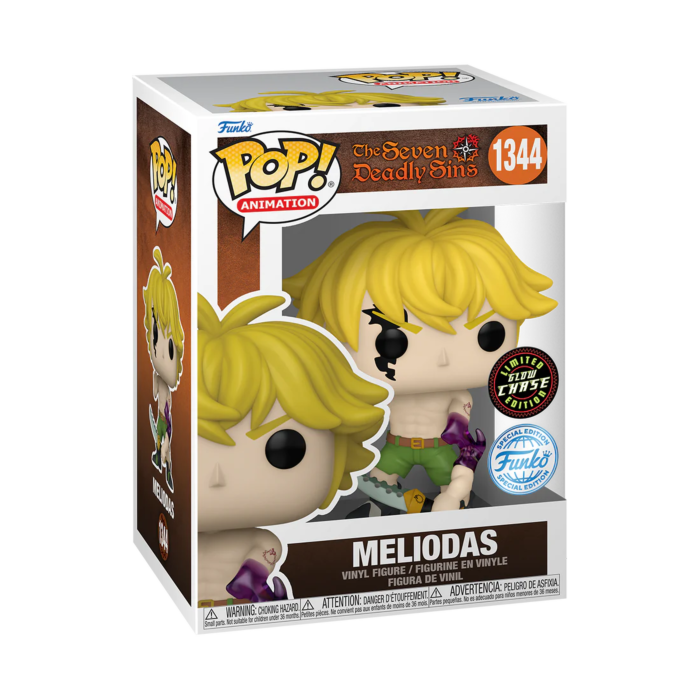 Meliodas (Glow Chase) #1344 The Seven Deadly Sins Funko Pop Vinyl PRE-OWNED