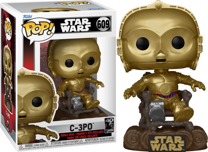 C-3PO on Ewok Throne 40th Anniversary #609 Star Wars Episode VI: Return of the Jedi Pop! Vinyl