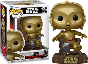 C-3PO on Ewok Throne 40th Anniversary #609 Star Wars Episode VI: Return of the Jedi Pop! Vinyl