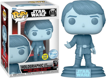 Holographic Luke Skywalker (Glow in the Dark) 40th Anniversary #615 Star Wars Episode VI: Return of the Jedi Pop! Vinyl (Special Edition)