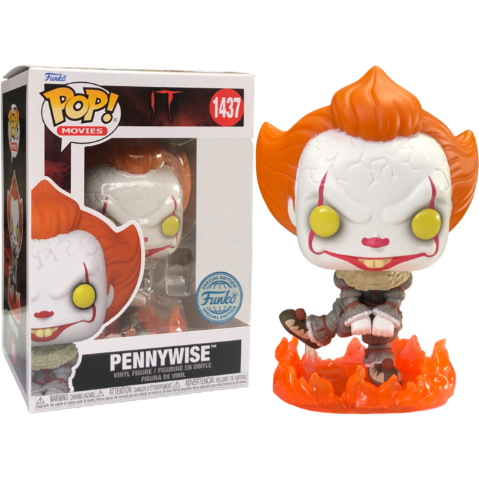 Pennywise (Chase Edition, Glow in the Dark) #1437 It (2017) Pop! Vinyl (Pre-Owned)