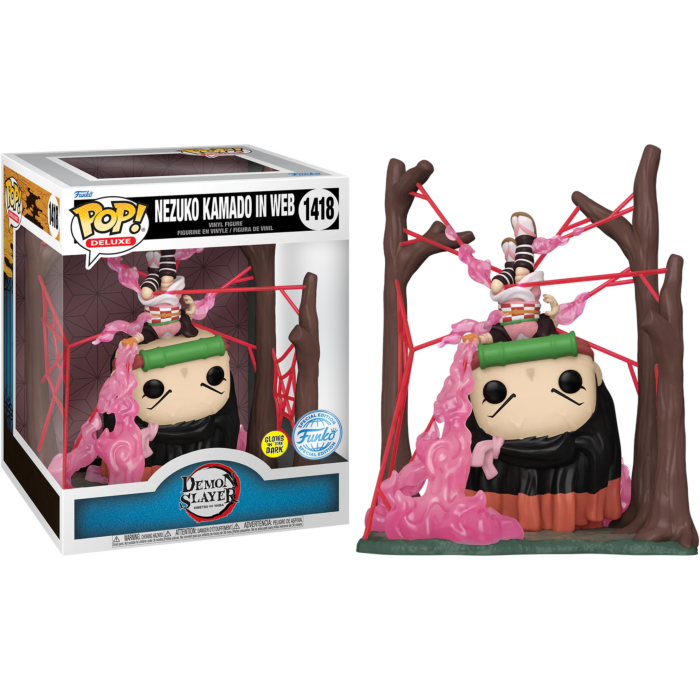 Demon Slayer - Nezuko in Web Deluxe Glow-in-the-Dark Pop! Vinyl Figure