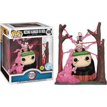 Demon Slayer - Nezuko in Web Deluxe Glow-in-the-Dark Pop! Vinyl Figure