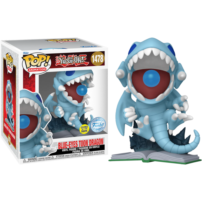 Yu-Gi-Oh! - Blue Eyes Toon Dragon Glow-in-the-Dark Super Sized 6" Pop! Vinyl Figure