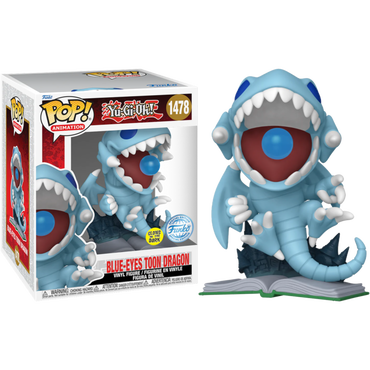 Yu-Gi-Oh! - Blue Eyes Toon Dragon Glow-in-the-Dark Super Sized 6" Pop! Vinyl Figure