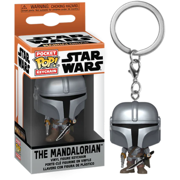 Star Wars: The Mandalorian - The Mandalorian with Darksaber Pocket Pop! Keychain