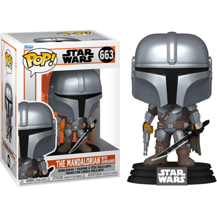 Star Wars: The Mandalorian - The Mandalorian with Darksaber Pop! Vinyl Figure