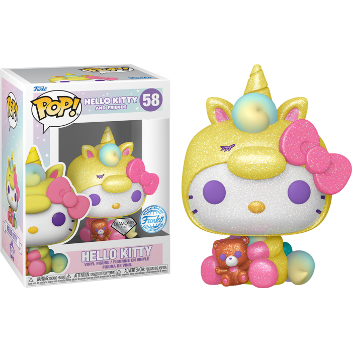 Hello Kitty #58 Hello Kitty Unicorn Diamond Glitter Pop! Vinyl