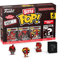 Deadpool - Dinopool, Deadpool (Barista), Deadpool (Roman Senator) & Mystery Bitty Pop! Vinyl Figure 4-Pack