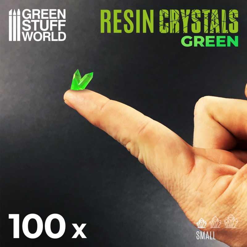 GREEN Resin Crystals - Small - Green Stuff World